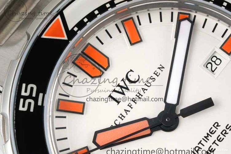MIROTIME 0115 BestValue Aquatimer Automatic SS RSF 1:1 Best Edition White Orange Dial on SS Bracelet A 7072